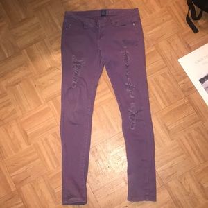 Purple skinny jeans